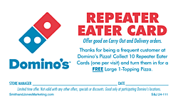 Domino's Repeater Eater Card