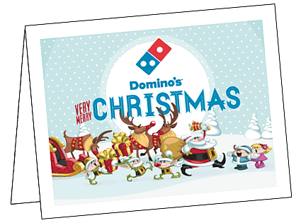 Domino's Christmas Notecard