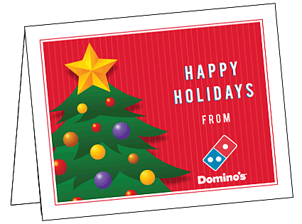 Domino's Christmas Notecard