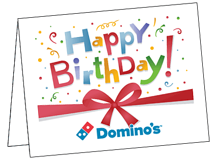 Domino's Birthday Notecard