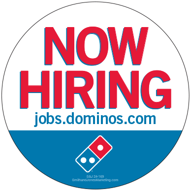 Domino's Now Hiring Crew Button