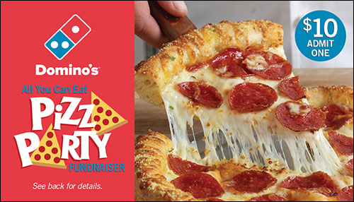 Domino's Pizza Party Fundraising Card