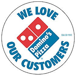 Domino's Pizza We Love Our Customer Sticker
