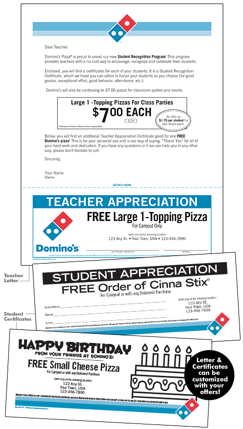 Domino's Pizza Student Recognition Program