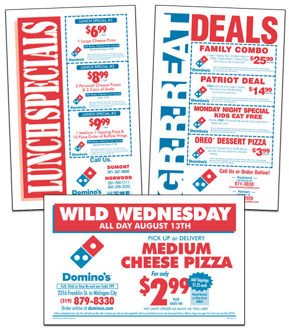 Domino's pizza box + flyer, Lesha