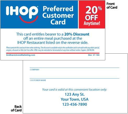 IHOP: Preferred Customer Card