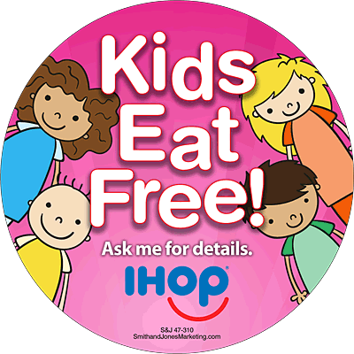 IHOP: Kids Eat Free Crew Button