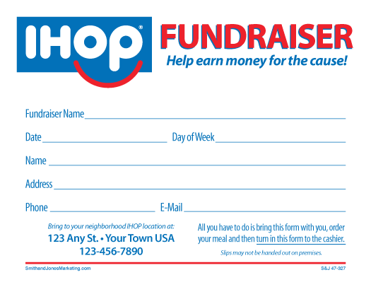IHOP Fundraising Form
