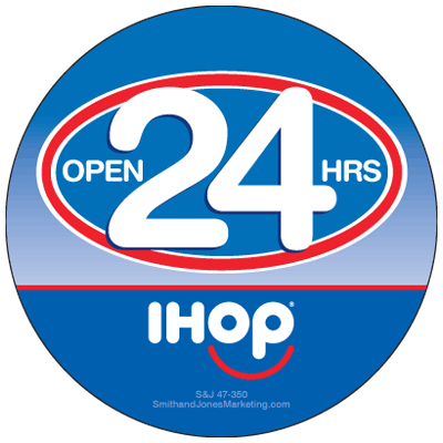 IHOP: Now Open 24 Hours Sticker