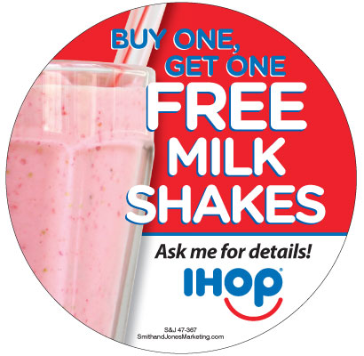 IHOP: BOGO Milk Shake Button
