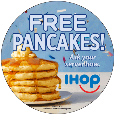 IHOP: Free Pancakes Crew Button