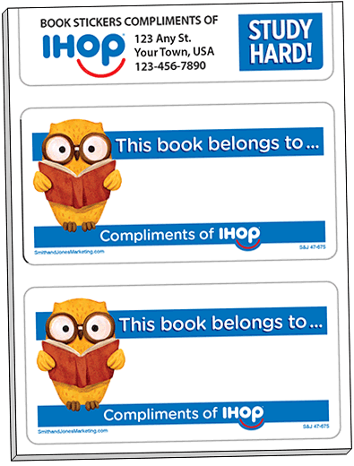 IHOP Book Plate Sticker