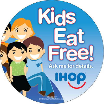 IHOP: Kids Eat Free Crew Button