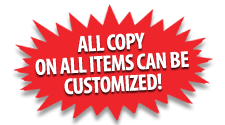 Copy can be customized!