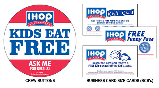 Kids Eat Free Buttons and BCS's