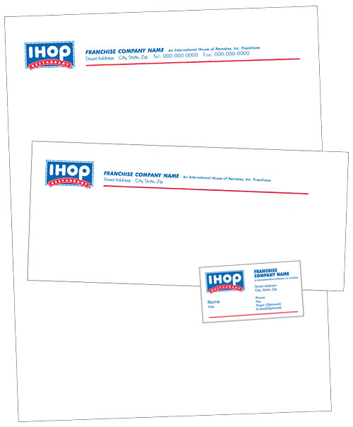 Stationery for Your IHOP Location